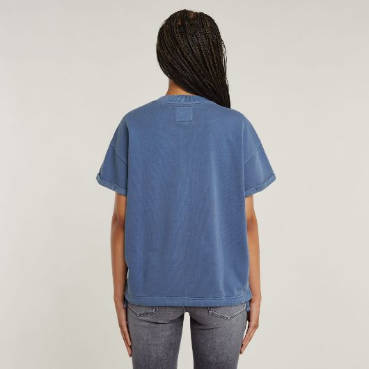 Снимка на G-STAR ДАМСКИ OVERDYED SEAM DETAILS СУИТШЪРТ В СИНЬО