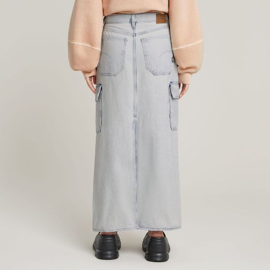 Picture of G-STAR WOMEN'S VIKTORIA LONG CARGO SKIRT IN BLUE