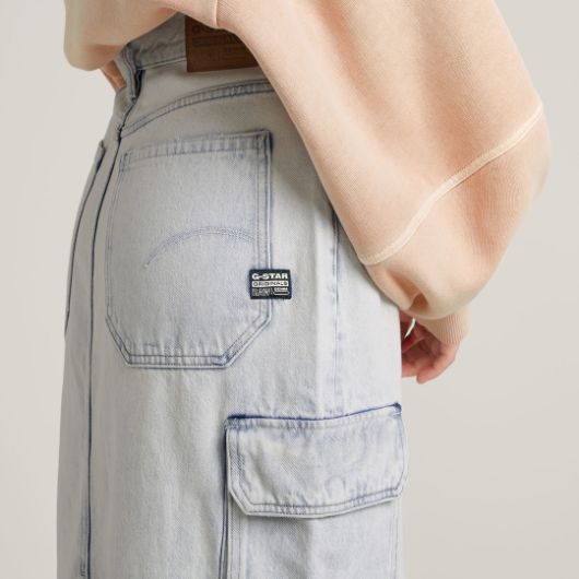 Picture of G-STAR WOMEN'S VIKTORIA LONG CARGO SKIRT IN BLUE