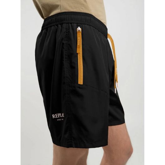 Снимка на REPLAY MEN'S RECYCLED FABRIC SWIM SHORTS IN BLACK 2