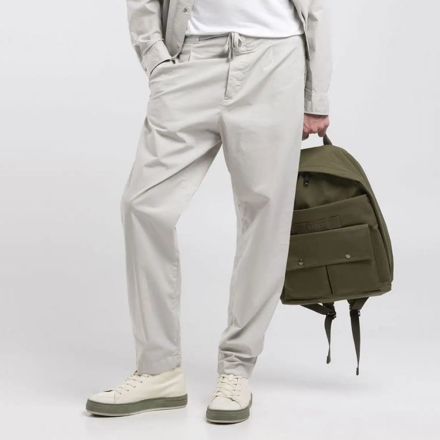 Picture of REPLAY MEN'S TAPERED-FIT TWILL TROUSERS IN CLAY