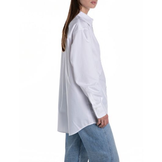 Picture of REPLAY WOMEN'S ATELIER LONG POPLIN SHIRT 2