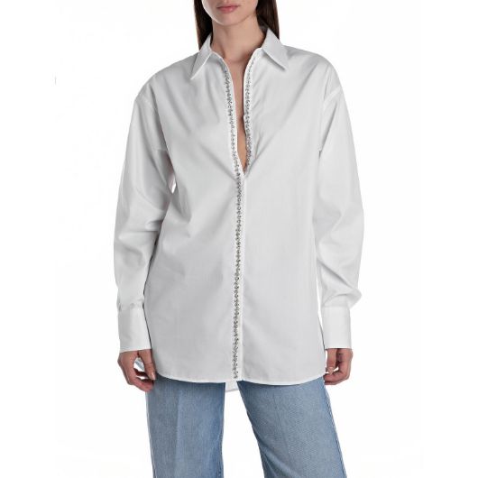 Picture of REPLAY WOMEN'S ATELIER LONG POPLIN SHIRT 1