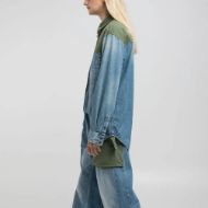 Picture of REPLAY WOMEN'S ATELIER MIXED COTTON FABRICS SHIRT 2