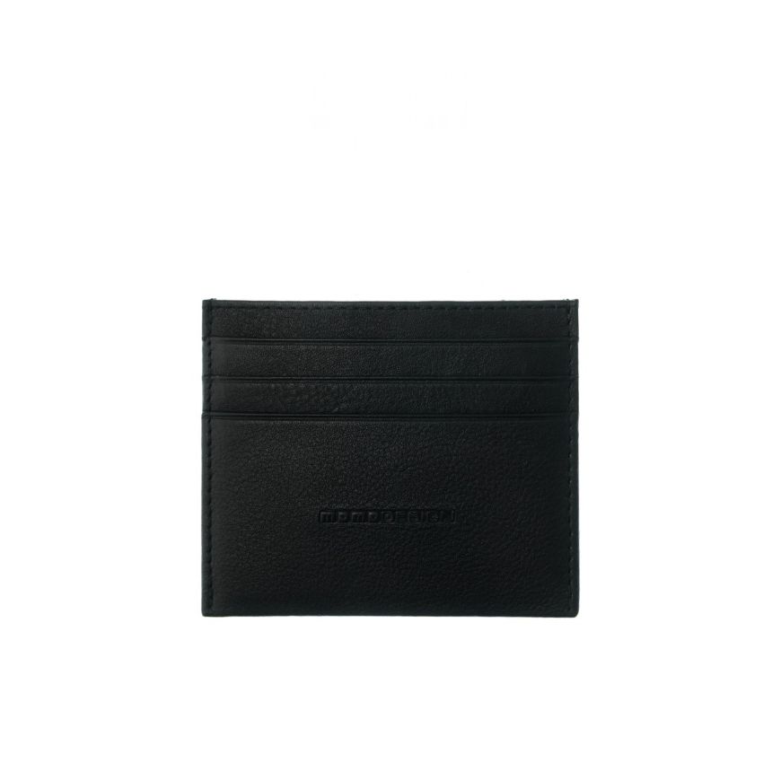 Picture of MOMODESIGN NAPPA CARD HOLDER WITH EMBOSSED LOGO IN BLACK