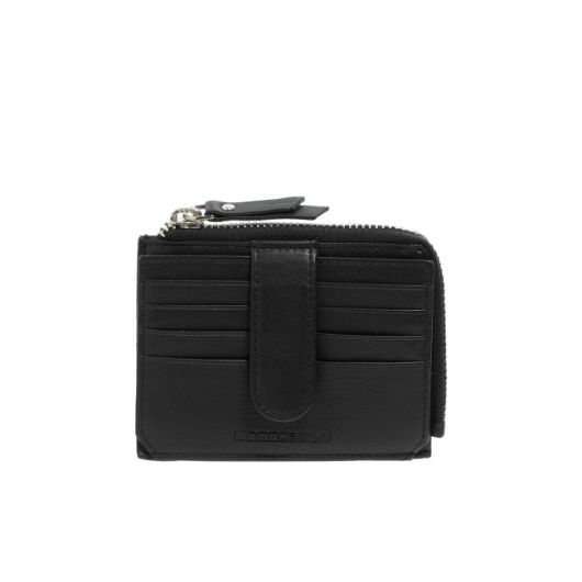Picture of MOMODESIGN NAPPA CARD HOLDER WITH EMBOSSED LOGO IN BLACK
