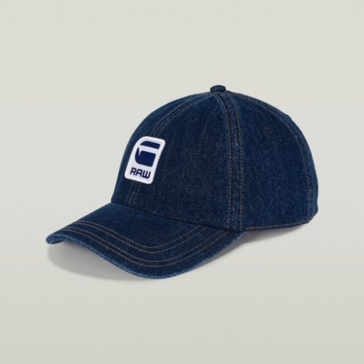 Picture of G-STAR MEN'S AVERNUS BURGER BASEBALL CAP IN BLUE 1