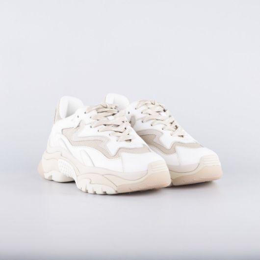 Picture of ASH WOMEN'S ADDICT SNEAKERS IN WHITE/GOLD
