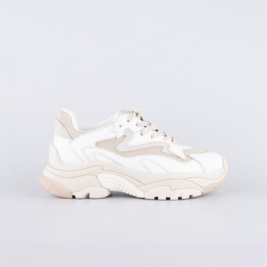 Picture of ASH WOMEN'S ADDICT SNEAKERS IN WHITE/GOLD