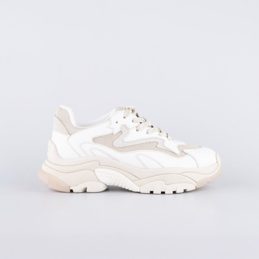 Picture of ASH WOMEN'S ADDICT SNEAKERS IN WHITE/GOLD