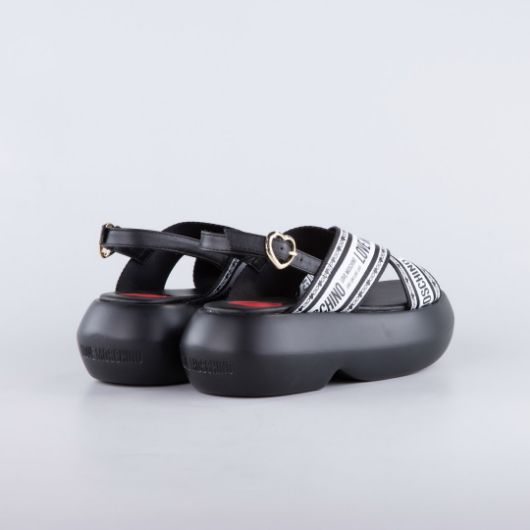 Picture of LOVE MOSCHINO WOMEN'S FLOATING LOVE SANDALS IN BLACK 3