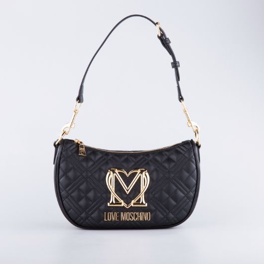 Picture of LOVE MOSCHINO WOMEN'S ALLURE QUILTED LEATHER HOBO BAG IN BLACK