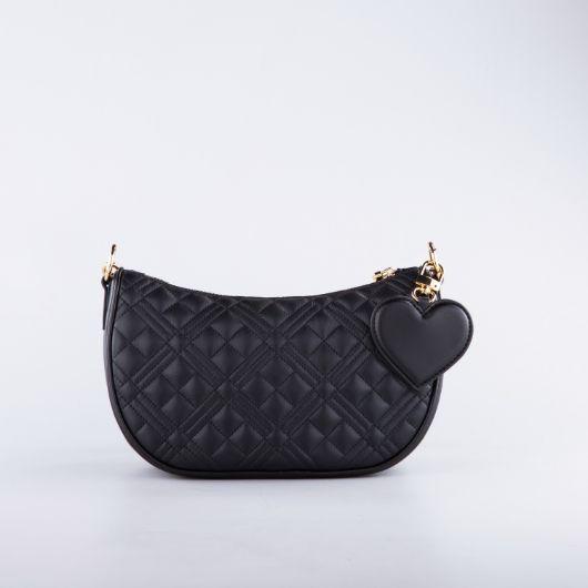 Picture of LOVE MOSCHINO WOMEN'S ALLURE QUILTED LEATHER HOBO BAG IN BLACK