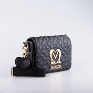Picture of LOVE MOSCHINO WOMEN'S ALLURE QUILTED LEATHER SHOULDER BAG IN BLACK 1