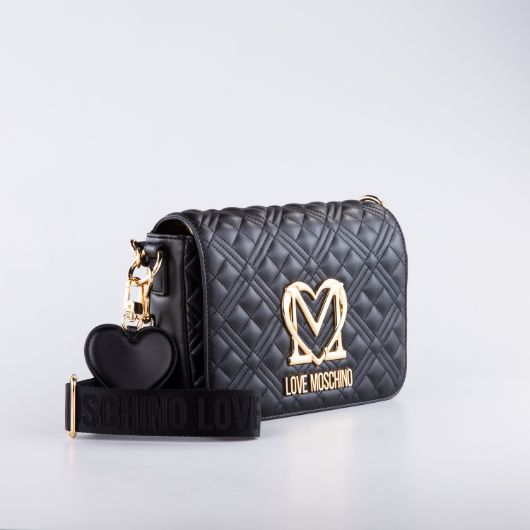 Picture of LOVE MOSCHINO WOMEN'S ALLURE QUILTED LEATHER SHOULDER BAG IN BLACK 1