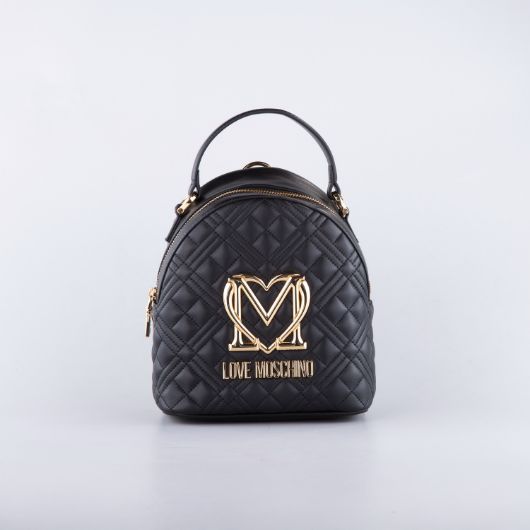 Picture of LOVE MOSCHINO WOMEN'S ALLURE QUILTED LEATHER BACKPACK IN BLACK