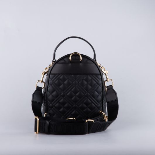 Picture of LOVE MOSCHINO WOMEN'S ALLURE QUILTED LEATHER BACKPACK IN BLACK