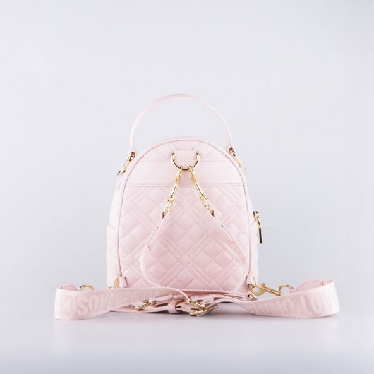 Picture of LOVE MOSCHINO WOMEN'S ALLURE QUILTED LEATHER BACKPACK IN POWDER 3