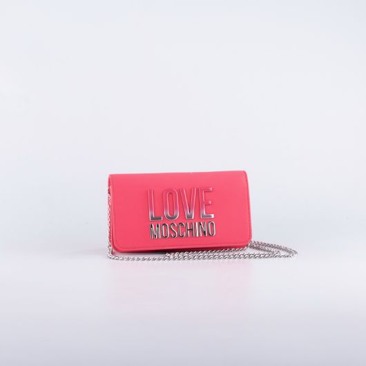 Picture of LOVE MOSCHINO WOMEN'S CHAIN WALLET WITH GRADIENT LOGO IN BLOSSOM