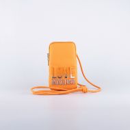 Picture of LOVE MOSCHINO WOMEN'S PRISM PHONE HOLDER WITH GRADIENT LOGO IN ORANGE 1