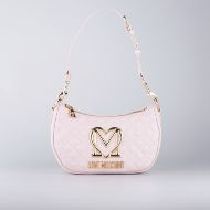 Picture of LOVE MOSCHINO WOMEN'S ALLURE QUILTED LEATHER HOBO BAG IN POWDER 3
