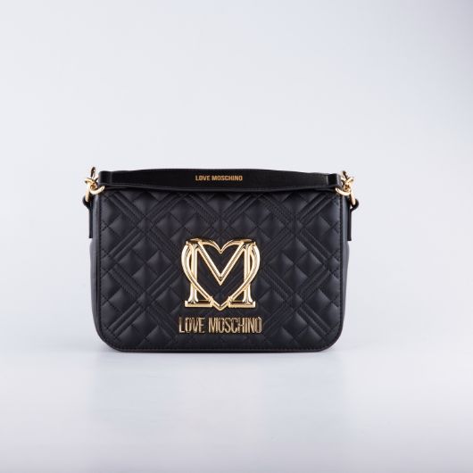 Picture of LOVE MOSCHINO WOMEN'S ALLURE QUILTED LEATHER SHOULDER BAG IN BLACK 2