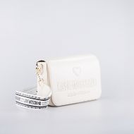 Picture of LOVE MOSCHINO WOMEN'S EMBER CROSSBODY BAG WITH EMBOSSED LOGO IN IVORY 1