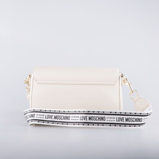 Picture of LOVE MOSCHINO WOMEN'S EMBER CROSSBODY BAG WITH EMBOSSED LOGO IN IVORY 2