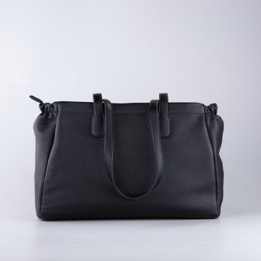 Picture of LOVE MOSCHINO WOMEN'S SPARKLE SHOPPING BAG IN BLACK LEATHER 3