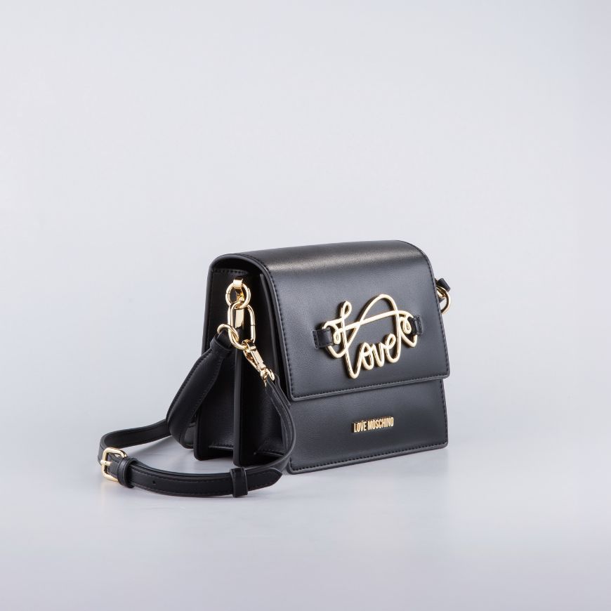 Picture of LOVE MOSCHINO WOMEN'S SCRIPT SHOULDER BAG IN BLACK
