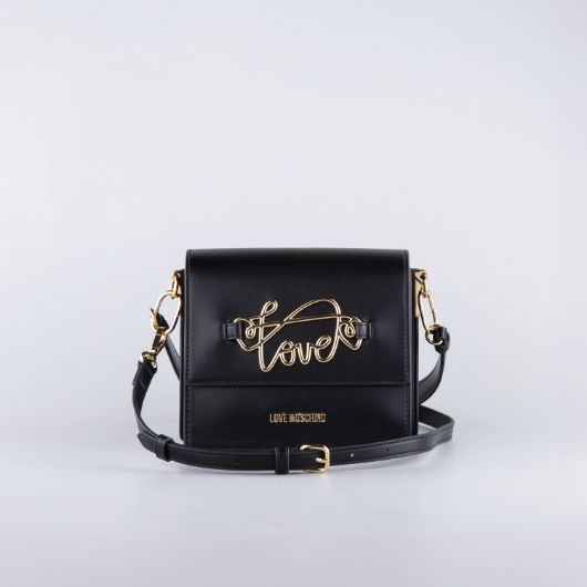Picture of LOVE MOSCHINO WOMEN'S SCRIPT SHOULDER BAG IN BLACK