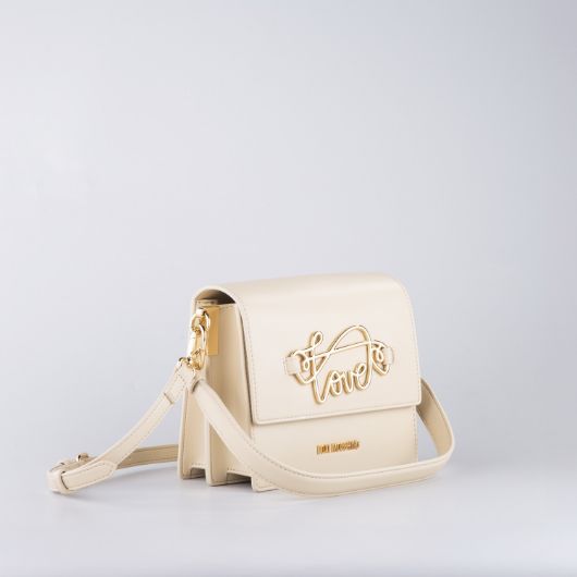 Picture of LOVE MOSCHINO WOMEN'S SCRIPT SHOULDER BAG IN BEIGE