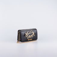 Picture of LOVE MOSCHINO WOMEN'S SCRIPT CHAIN WALLET IN BLACK 2