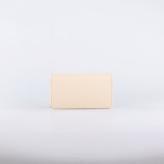 Picture of LOVE MOSCHINO WOMEN'S SCRIPT CHAIN WALLET IN BEIGE