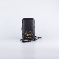 Снимка на LOVE MOSCHINO SCRIPT МИНИ ДАМСКА ЧАНТА ЗА ТЕЛЕФОН В ЧЕРНО 1