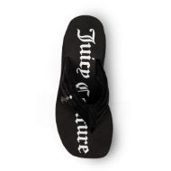Picture of JUICY COUTURE WOMEN'S BLACK WHITNEY VELOUR Y2K WEDGE SANDAL 2
