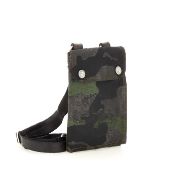 Снимка на CAMPOMAGGI PHONE HOLDER IN CAMOUFLAGE FABRIC AND GREY COWHIDE LEATHER 2