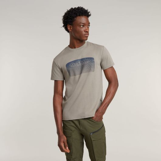 Picture of G-STAR RAW MEN'S STACKED OLD SKOOL LOGO T-SHIRT 1