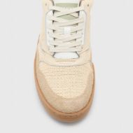 Picture of ALLSAINTS MEN'S REGAN MESH LOW TOP IN CHALK WHITE/CLAY 5