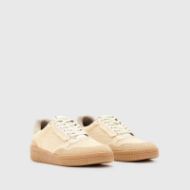 Picture of ALLSAINTS MEN'S REGAN MESH LOW TOP IN CHALK WHITE/CLAY 2