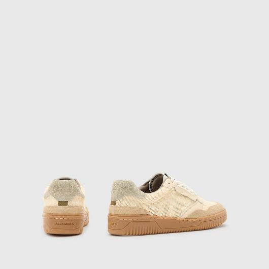 Picture of ALLSAINTS MEN'S REGAN MESH LOW TOP IN CHALK WHITE/CLAY 3