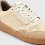 Picture of ALLSAINTS MEN'S REGAN MESH LOW TOP IN CHALK WHITE/CLAY 4