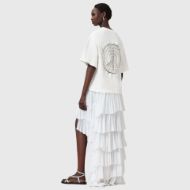 Picture of ALLSAINTS WOMEN'S AMELIE CROCHET T-SHIRT IN ECRU WHITE 4