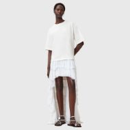 Picture of ALLSAINTS WOMEN'S AMELIE CROCHET T-SHIRT IN ECRU WHITE 5