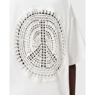 Picture of ALLSAINTS WOMEN'S AMELIE CROCHET T-SHIRT IN ECRU WHITE 7
