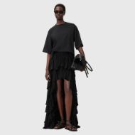 Picture of ALLSAINTS WOMEN'S AMELIE CROCHET T-SHIRT IN BLACK 5