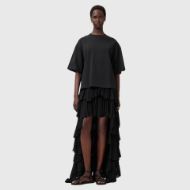 Picture of ALLSAINTS WOMEN'S AMELIE CROCHET T-SHIRT IN BLACK 4