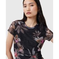 Picture of ALLSAINTS WOMEN'S ELLIE MESH T-SHIRT IN ADENA BLACK 4