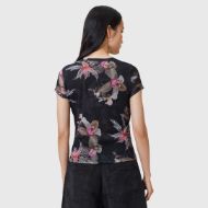 Picture of ALLSAINTS WOMEN'S ELLIE MESH T-SHIRT IN ADENA BLACK 2