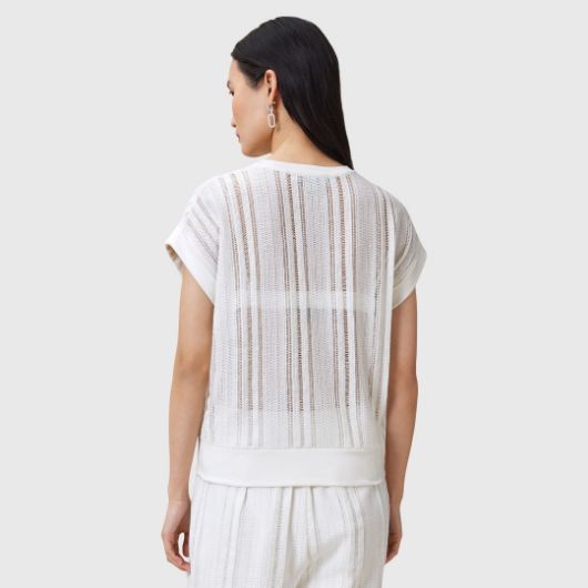 Picture of ALLSAINTS WOMEN'S GIANA CROCHET TANK IN TOFU WHITE